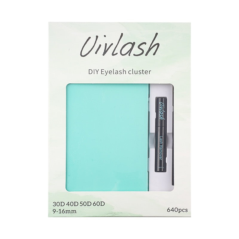 640 Cluster False Eyelashes Kit Natural & Dramatic 2-in-1 Individual Lashes for Daily & Party