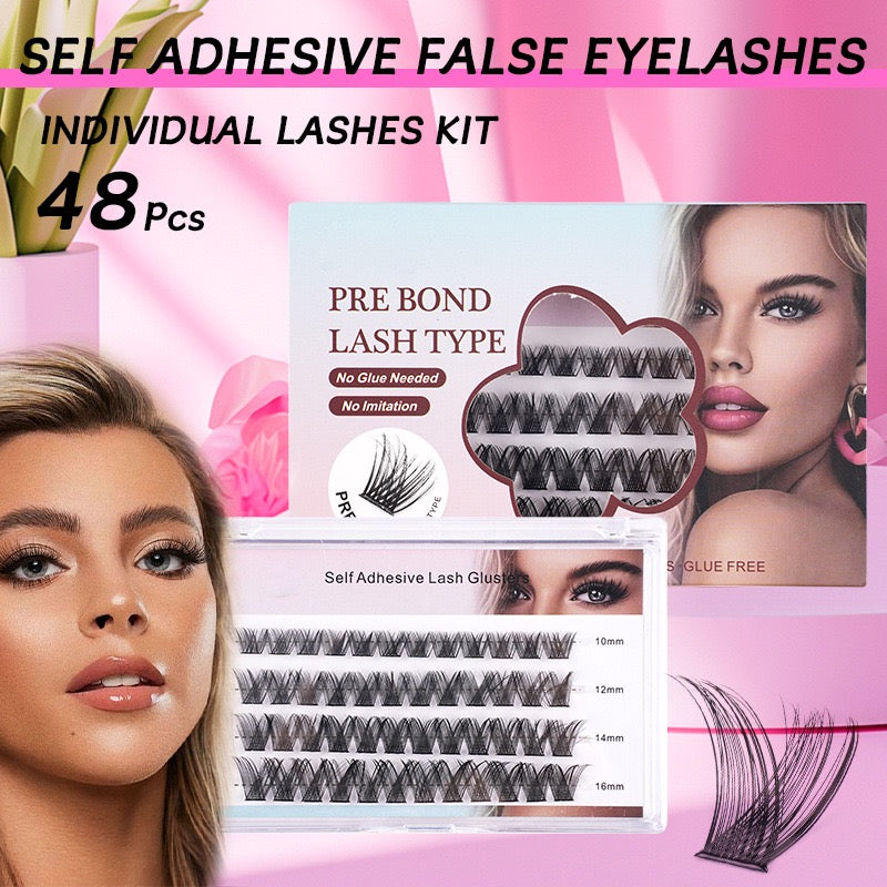 48 Cluster Self-Adhesive False Eyelashes