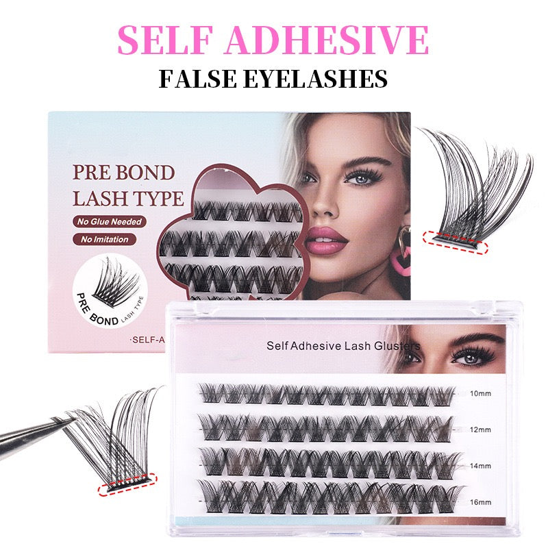 48 Cluster Self-Adhesive False Eyelashes