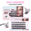48 Cluster Self-Adhesive False Eyelashes