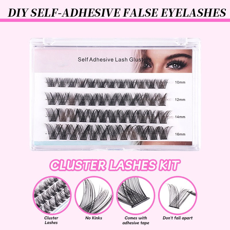 48 Cluster Self-Adhesive False Eyelashes